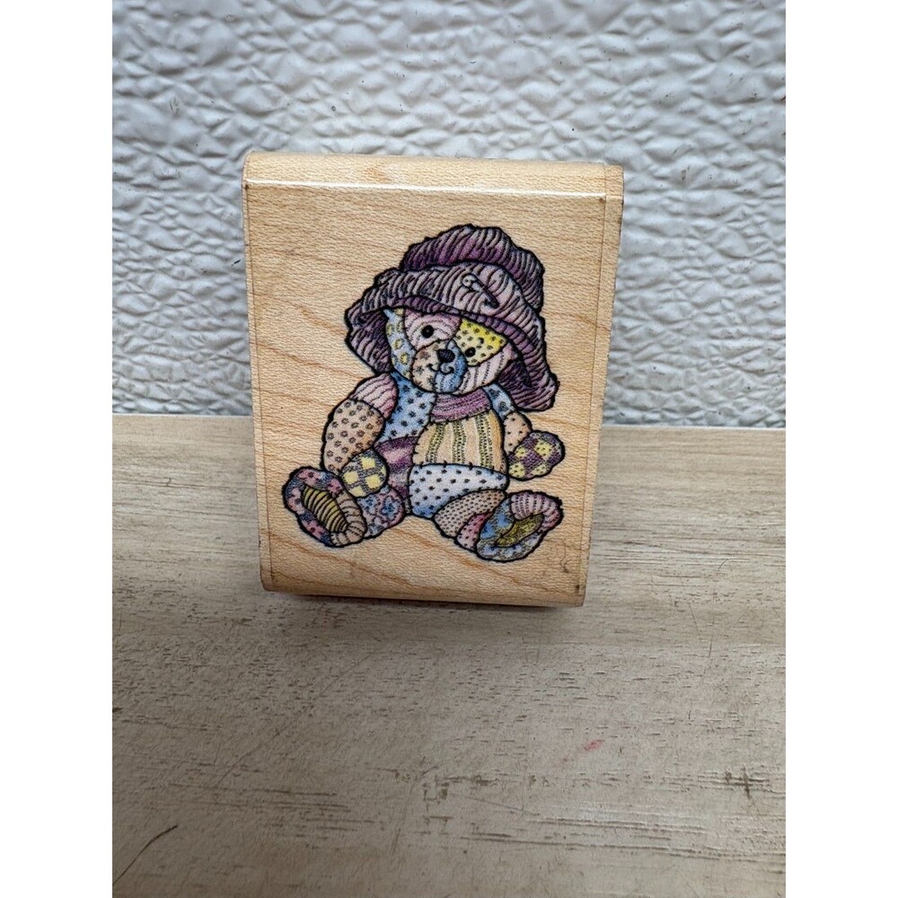 Rubber Stampede Bear Toy Wood Mounted Rubber Stamp